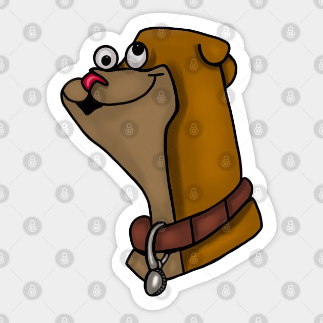 Weird Looking Doggie Sticker by wildjellybeans